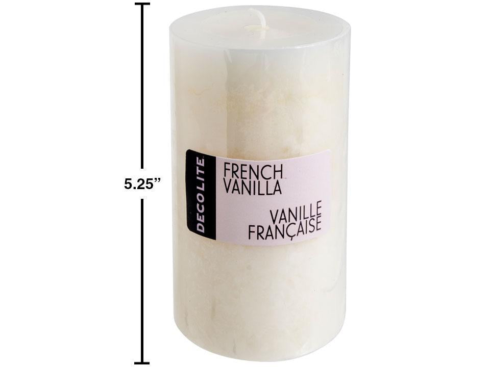 Deco Lite Large Pillar in French Vanilla, 2.75x5.25"