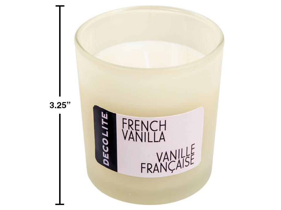 Deco Lite French Vanilla Jar Candle, 4.5oz with Color Label