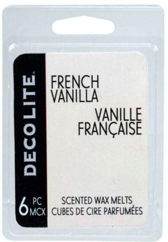 DecoLite French Vanilla Scented Wax Melts, 6-Piece Tray