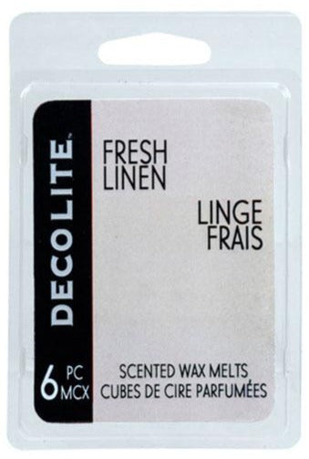 DecoLite Fresh Linen Scented Wax Melts, 6-Piece Tray
