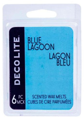 DecoLite 6pc Scented Wax Melts, Blue Lagoon, tray