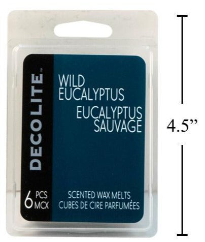 DecoLite 6-Piece Wild Eucalyptus Scented Wax Melts Tray