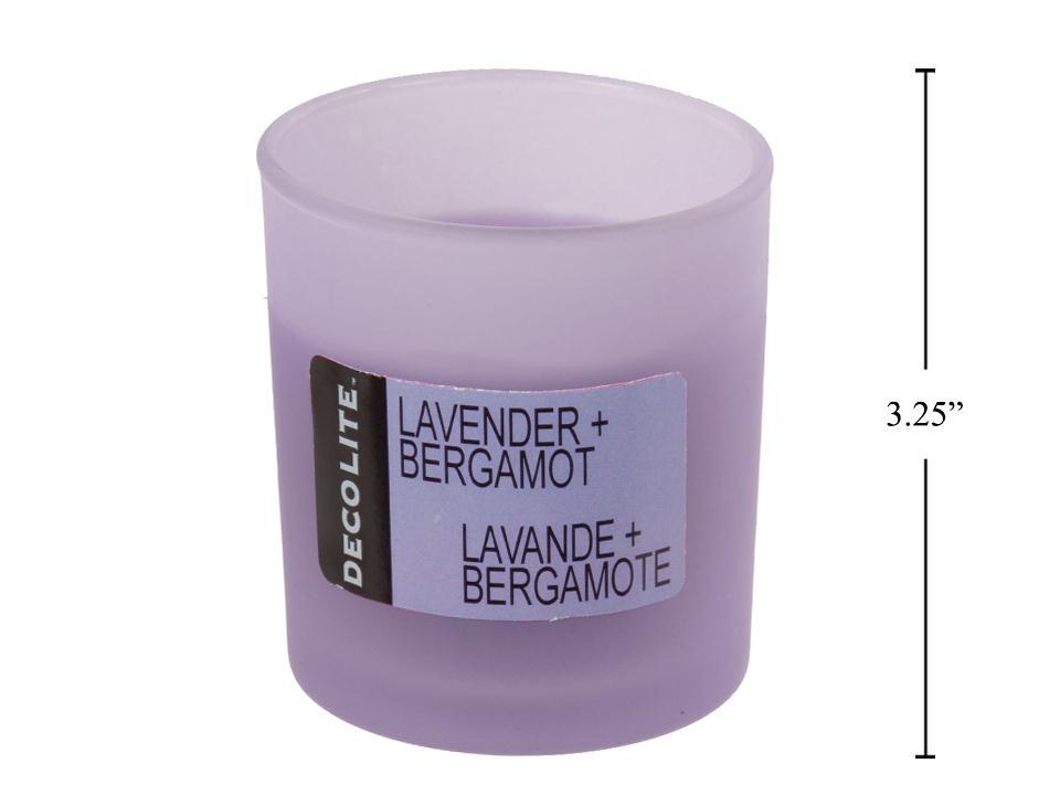 DecoLite Lavender and Bergamot Jar Candle with Color Label, 4.5oz