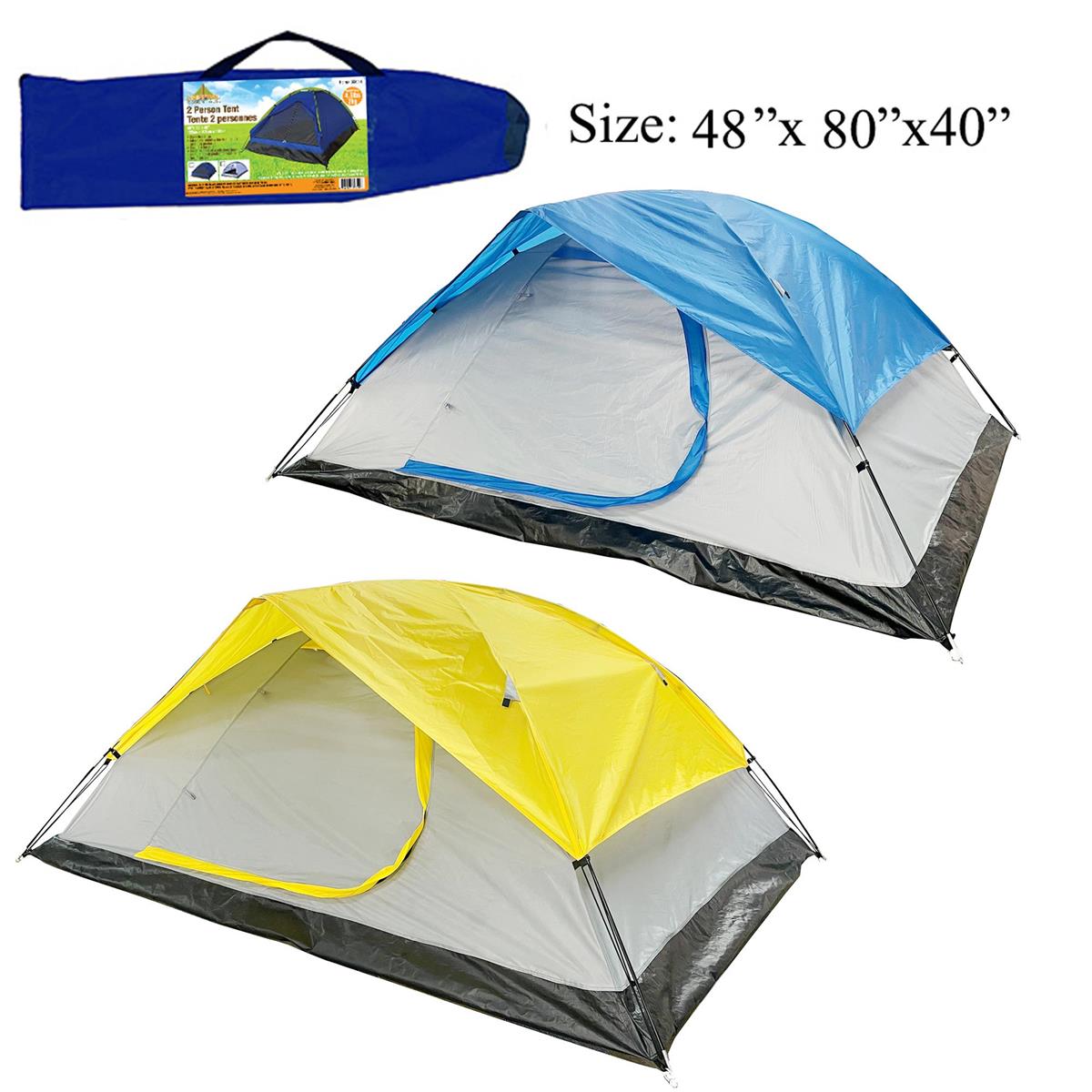 Camping Tent, Sleeps 2, 48"x80"x40" w/Carry Bag