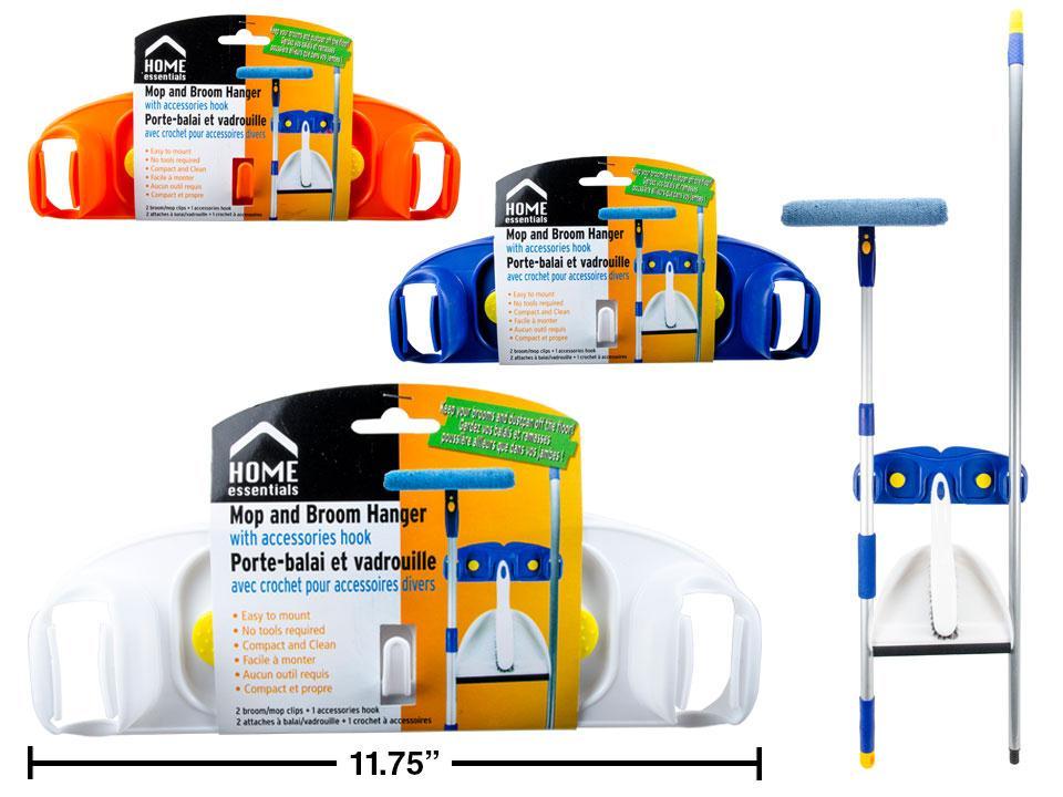 H.E. Mop and Broom Hanger with 3 Columns and Wrapper Paper (HZ)
