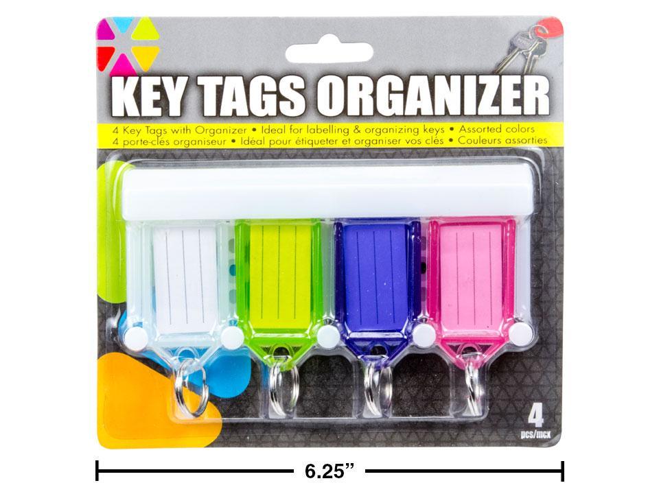 4-Piece Key Tag Organizers with Stand