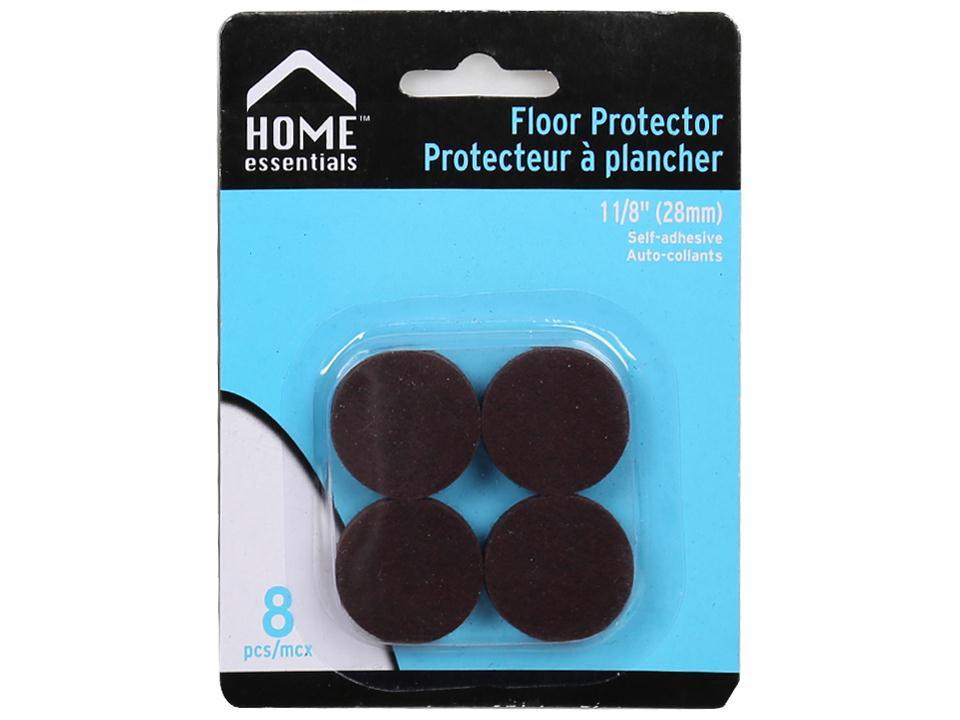 H.E. 8-Piece 1-1/8" Diameter Floor Protectors in Black