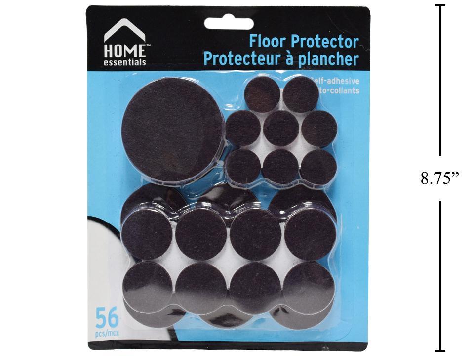 H.E. 56-Piece Black Self-Adhesive Floor Protectors