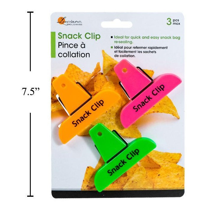 Luciano 3-pc Small Snack Clip, t.o.c., 12/clip strip (CS)