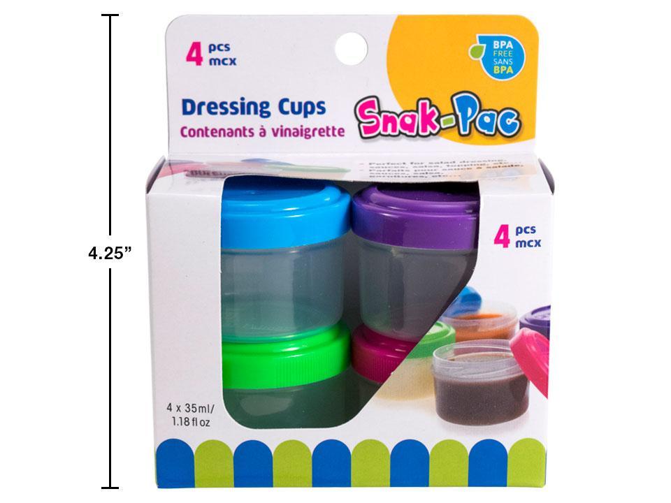 Snak-Pac 4-Piece 35ml Dressing Cups Set