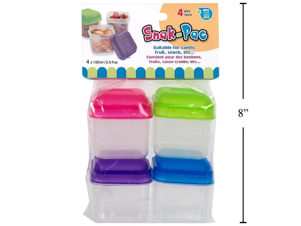 Snak-Pac 4-pc Containers Set, pbh,