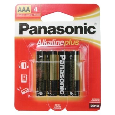 Panasonic AAA Alkaline Battery, Pack of 4