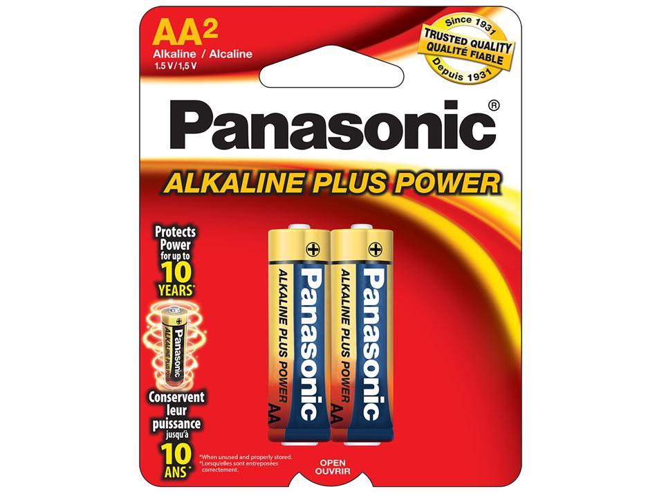 Panasonic AA Alkaline Plus 1.5V Power Batteries, Pack of 2