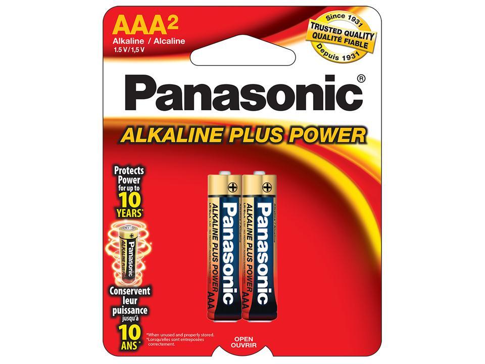 Panasonic AAA Alkaline Plus 1.5V Power Batteries, Pack of 2