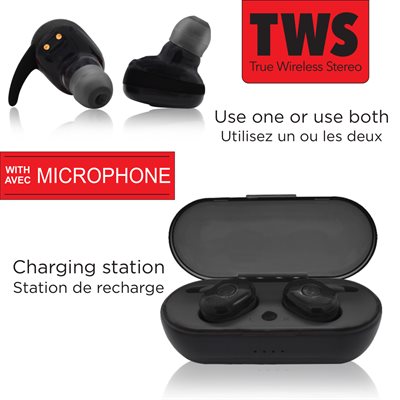 True Wireless TWS Earbuds with Charging Case