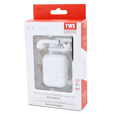 TWS Wireless Stereo Earphones, Complete with Charging Station and Microphone