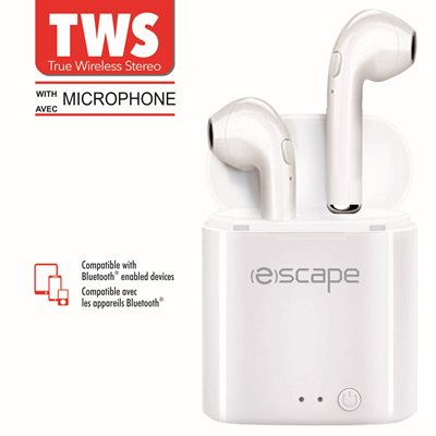 TWS Wireless Stereo Earphones with Charging Station and Microphone