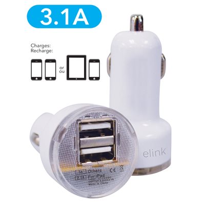 Dual USB Car Charger 2.1A