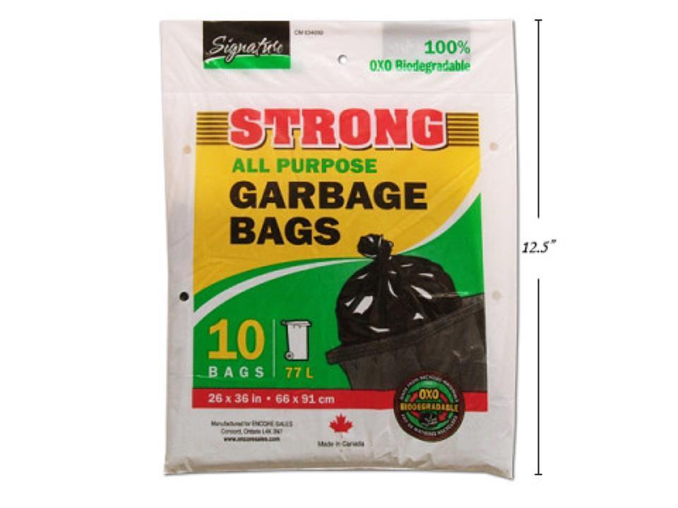 SiG.Kit  10-pc 26x36" Outdoor Garbage Bags, Black