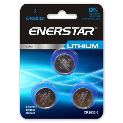 CR2032 Lithium Cell Battery, Pack of 3