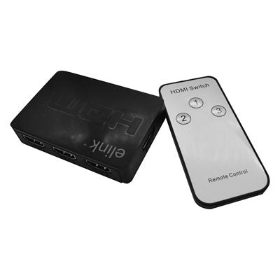 3 PORT HDMI SWITCH WITH REMOTE CONTROL