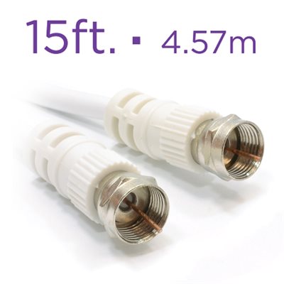COAXIAL CABLE RG6; 15 FT.