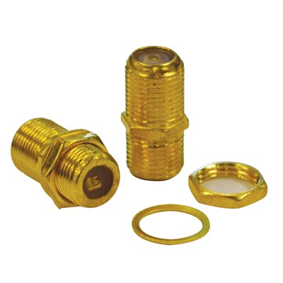 COAXIAL CABLE COUPLER; 2 PACK