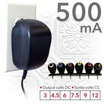 Universal AC Adaptor 500mA