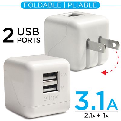 3.1A Dual-Port Foldable USB Charger