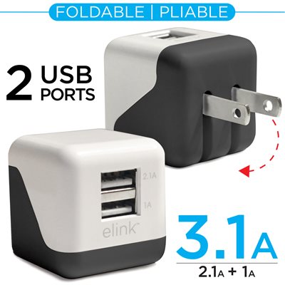 3.1A Dual-Port Foldable USB Charger