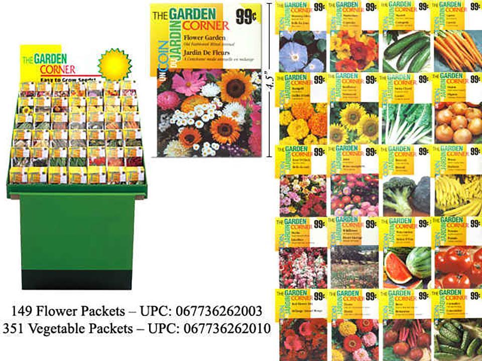 500pcs Garden Corner Seed Assortment in Display, packet