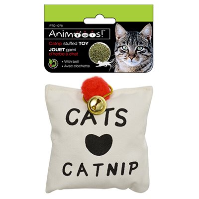 Catnip Bag with Bell and Ball Cat Toys, Dimensions 3.5"x3.1"