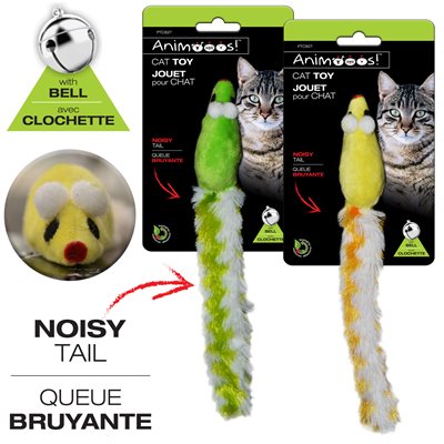 Long-Tailed Mouse Cat Toy with Bell