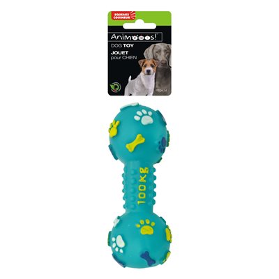 5.5" Vinyl Dumbbell Dog Toy with Squeaker