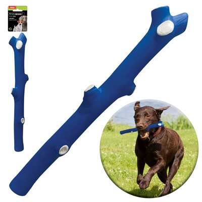 Blue Vinyl Stick Dog Toy, 30cm