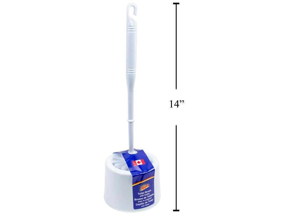 14-Inch Toilet Bowl Brush with Caddy