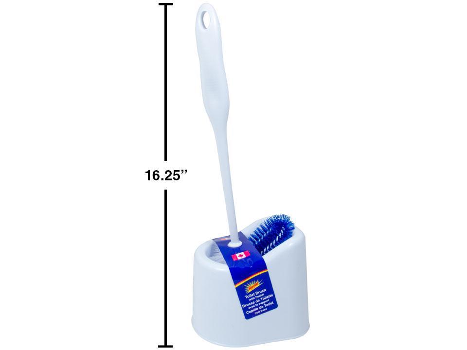 Deluxe Toilet Bowl Brush with Dual Cleaner Head and Caddy