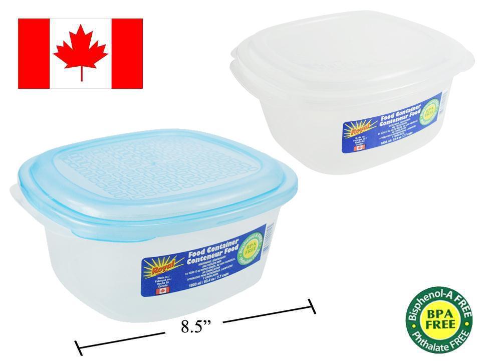 Square Food Container, 1800ml